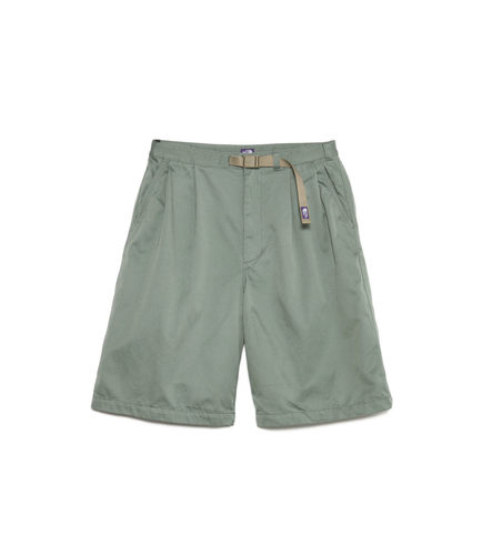 春夏新款定番卡其布打褶宽松短裤