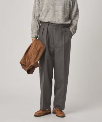 春夏新款定番全羊毛牛津布西裤