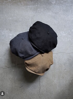【代购】THE HW DOG&CO 26ss Paper pk cap 亚麻混纺复古狩猎帽