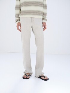 26ss AURALEE 代购 染色水洗褪色棕色牛仔裤 denim Brown