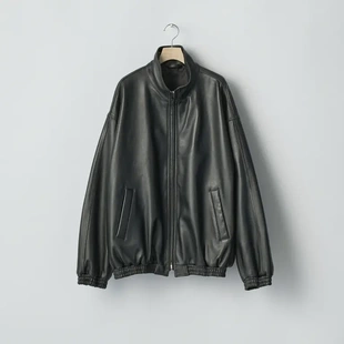collar jacket羊皮立领拉链皮衣夹克 Stand 25aw 代购 SSSTEIN