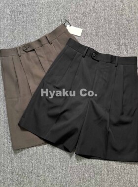 【现货】AURALEE 25ss Light wool max 羊毛华达尼双褶西装短裤