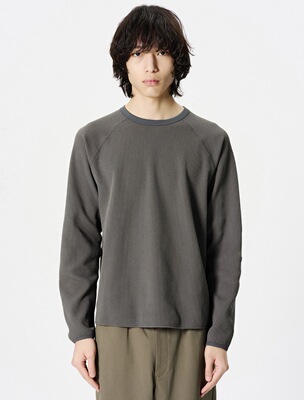 春夏新款定番纤维混纺华夫格T恤