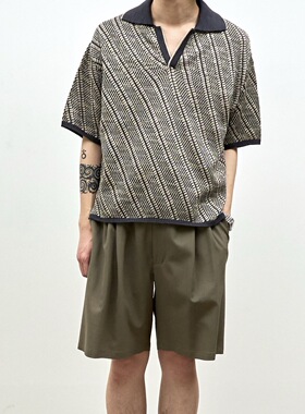 【代购】YOKE 26ss Knit skipper shirt 棉线针织船长领短袖衬衫