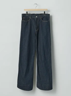 【代购】SSSTEIN 26ss Twist cut denim jeans蓝染加工拧线牛仔裤
