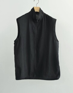代购 vest COMOLI Canapa 汉麻轻薄拉链立领马甲 26ss
