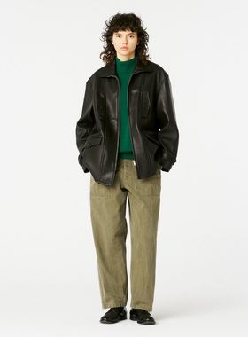 【代购】HERILL 25aw Lamb naked jacket 羊皮裸皮风衣夹克