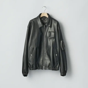jacket 羊皮拉链飞行夹克皮衣 Flight 25aw 代购 SSSTEIN