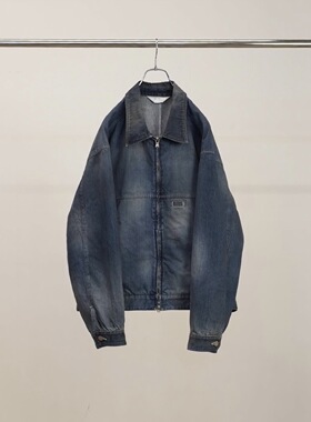【代购】ANCELLM 26ss Denim zipup jacket 染色水洗牛仔拉链夹克