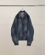 代购 zipup ANCELLM 26ss Denim jacket 染色水洗牛仔拉链夹克