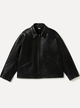 【代购】APRESSE 26ss Leather sports jacket 羊皮复古运动夹克