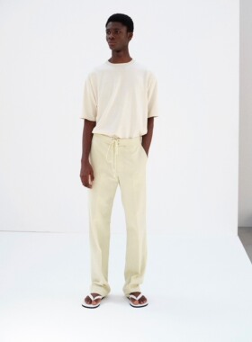 【代购】AURALEE 26ss OX Drawstring pants 羊毛亚麻混纺休闲裤