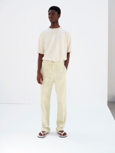 【代购】AURALEE 26ss OX Drawstring pants 羊毛亚麻混纺休闲裤