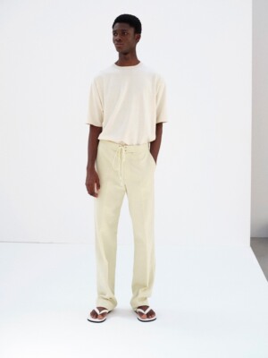 春夏新款羊毛亚麻混纺休闲裤