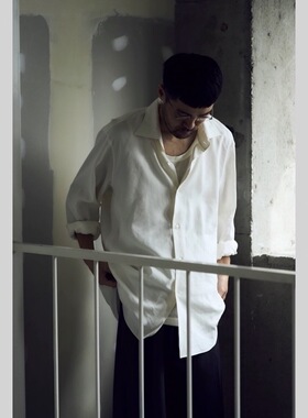 【代购】MAATEEANDSONS 26ss Wide collar shirt汗麻真丝宽领衬衫
