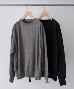 【代购】BATONER 26ss Urake ls 全亚麻圆领插袋长袖T恤