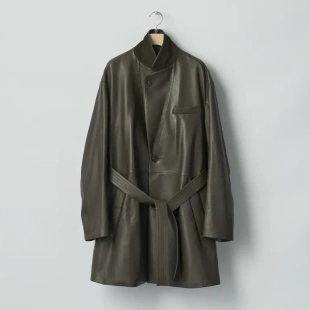 26ss 绵羊皮风衣夹克 SSSTEIN half coat leather 代购 Lambs