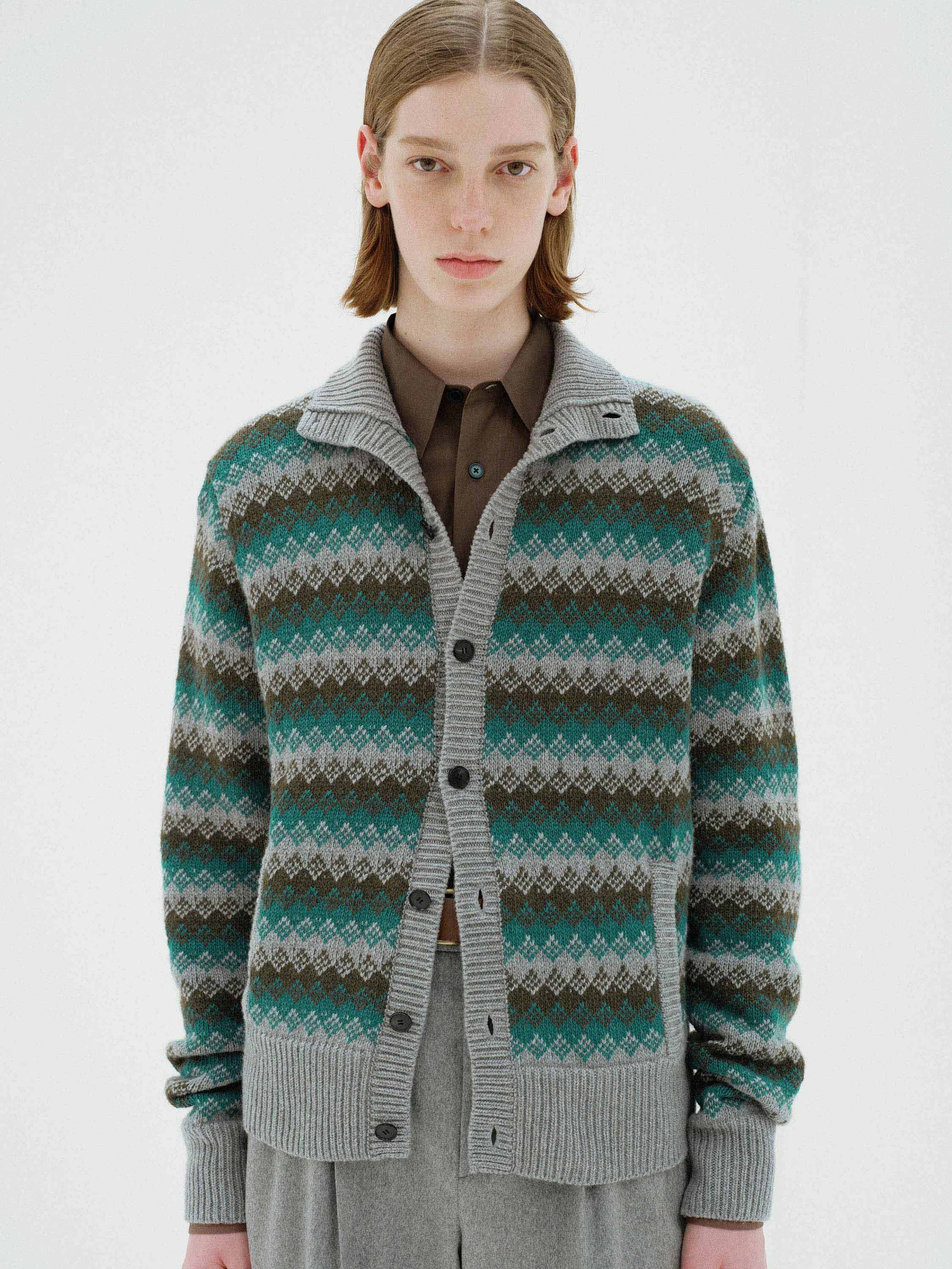 【代购】AURALEE 25aw Knit cardigan 克什米尔羊绒复古针织开衫