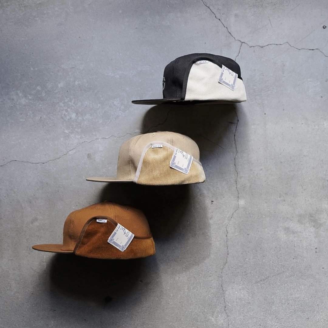 秋冬新款灯芯绒褶耳复古货车帽