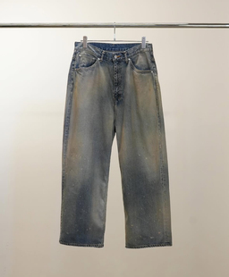 【代购】ANCELLM 25aw #05 Aging01 手作做旧水洗宽松牛仔裤