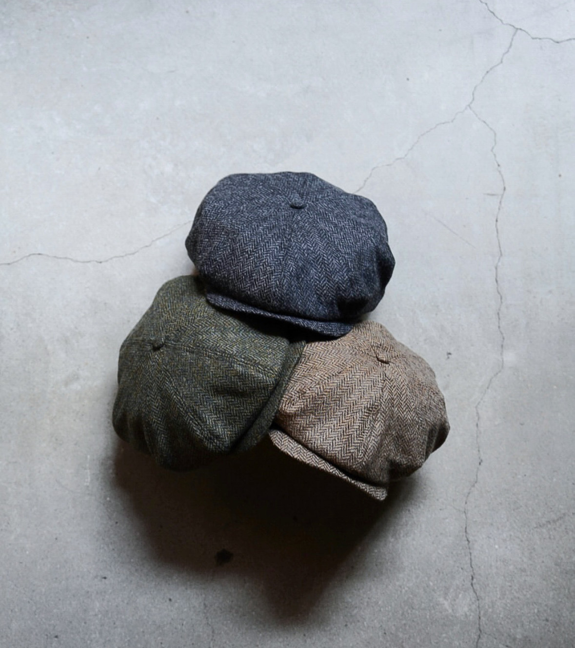 【代购】THE HW DOG&CO 25aw Peaky cap 羊毛人字纹复古狩猎帽
