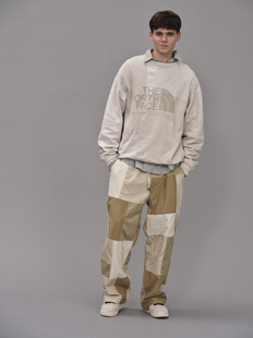 【代购】TNF北面紫标26ss Crewneck sweatshirt 撞色面料拼接卫衣