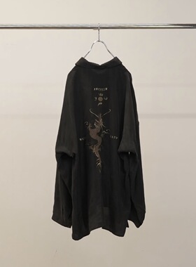 【代购】ANCELLM 26ss Souvenir shirt 铜氨丝刺绣图案长袖衬衫