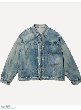 【代购】APRESSE 25aw 1st Type denim jackt 水洗做旧牛仔夹克