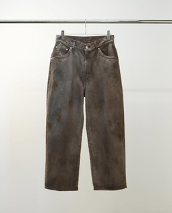 【代购】ANCELLM 25aw Aging01 定番水洗染色加工宽松牛仔裤