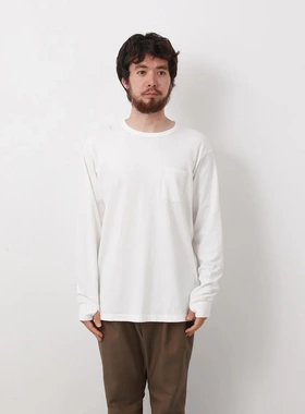 【代购】NONNATIVE 25aw Ls tee 纯色口袋长袖T恤
