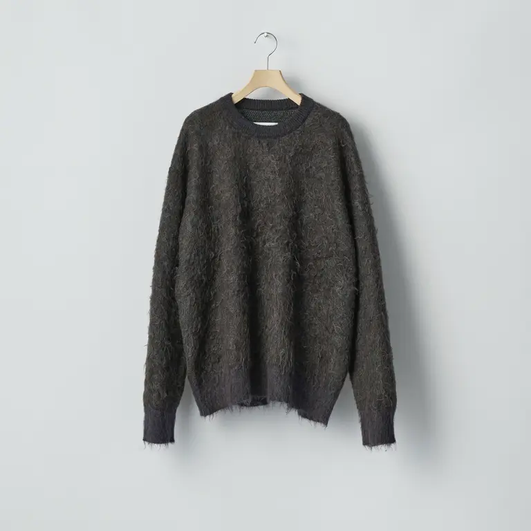 【代购】SSSTEIN 25aw Knit LS 马海毛提花圆领针织衫
