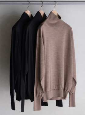 【代购】BATONER 25aw Babywool turtlrneck 纯羊羔毛高领针织衫