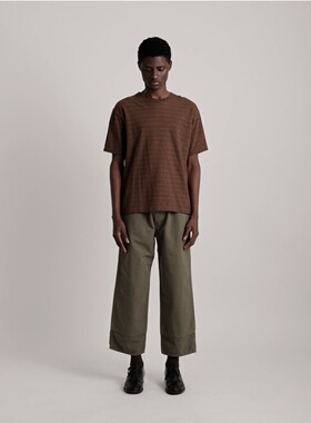 【代购】TAIGATAKAHASHI 26ss TT Border tee染色加工条纹短袖T恤