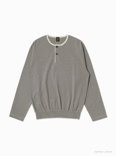 【代购】BATONER 26aw Blousing henreyneck 垂坠轻薄棉亨利领T恤