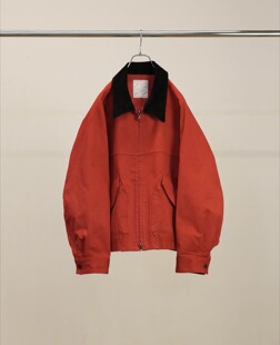 26ss ANCELLM Zip blouson 夹克 人造丝混纺皮领工装 代购