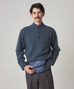 【代购】BATONER 25aw Stevenalan联名 Snap pullover 套头针织衫