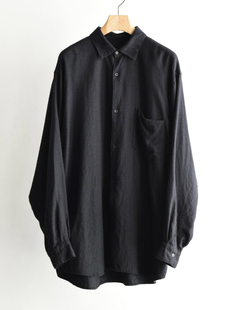 25aw 代购 COMOLI 件染克绒真丝混纺廓形衬衫 Shirt