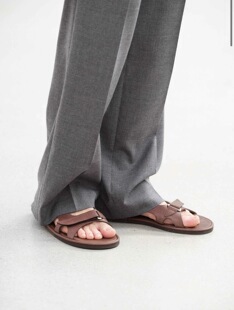 26ss AURALEE Double strap 软牛皮绑带凉拖 sandals 代购