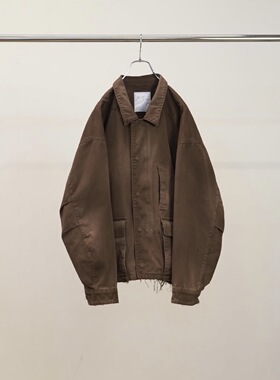 【代购】ANCELLM 26ss Aging jacket 破坏污渍做旧工装夹克