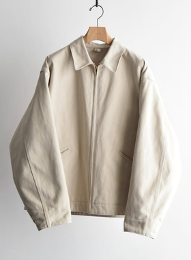 【代购】COMOLI 25aw Zip short jacket 棉质斜纹布短款拉链夹克