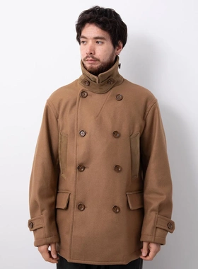 【代购】NONNATIVE 25aw Mariner coat 双层梅尔顿羊毛皮领风衣