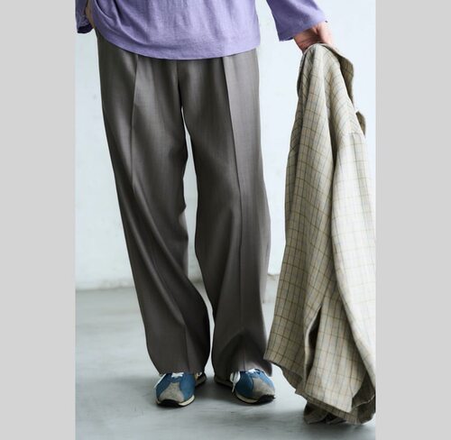 春夏新款定番玉虫彩色羊毛西裤