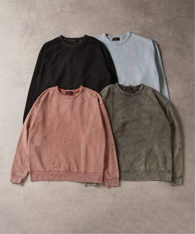 【代购】JS HOMESTEAD 26ss 裏毛damage sweat 复古破坏做旧卫衣