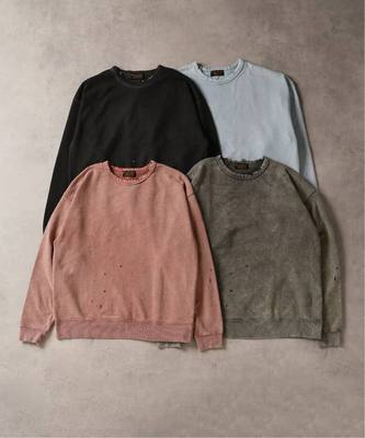 春夏新款美式复古染色破坏卫衣