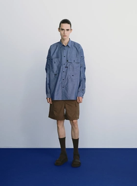 【代购】DAIWA PIER39 26ss Tech chambray shirt 机能口袋衬衫