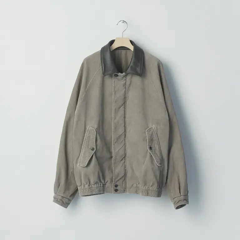 SSSTEIN 26aw Corduroy jacket 硫化染色皮领灯芯绒夹克
