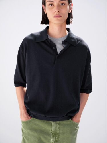 春夏新款高支数棉线针织POLO衫