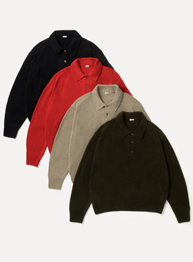 【代购】APRESSE 26ss Silk nep sweaters 水洗丝绵Polo领针织衫