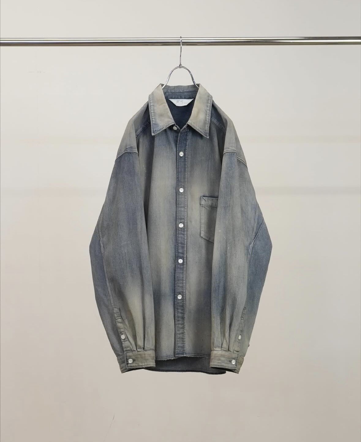 春夏新款手作水洗染色牛仔衬衫
