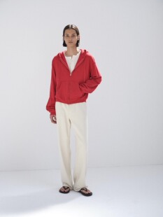 26ss AURALEE 代购 强捻纱轻量纯色拉链帽衫 zip parka Sweat